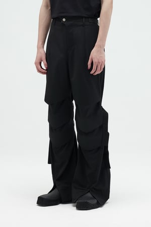 Image of EQUALNEAR - Armor Flared Pants (Black)