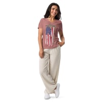 Image 3 of Women’s Veteran relaxed v-neck t-shirt