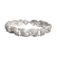 Image 1 of Alice Caviness German .925 Silver Filigree Bracelet 