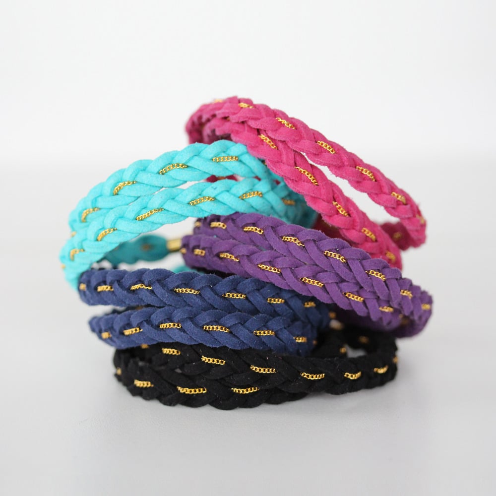 Image of Wide Double Braided Bracelet 