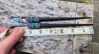 Image 8 of Beaded feather and turquoise hair stix