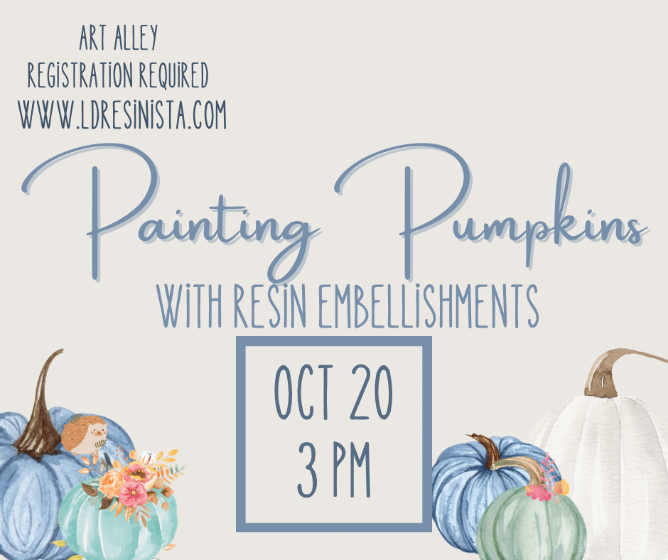 Image of Painting Pumpkins & Resin embellishments