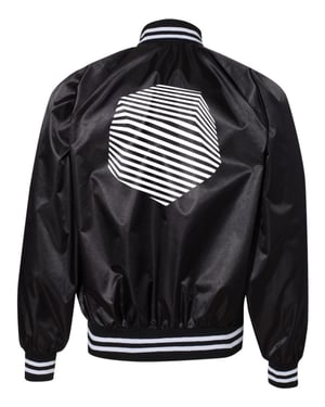 Image of GU2I Logo Satin Baseball Jacket