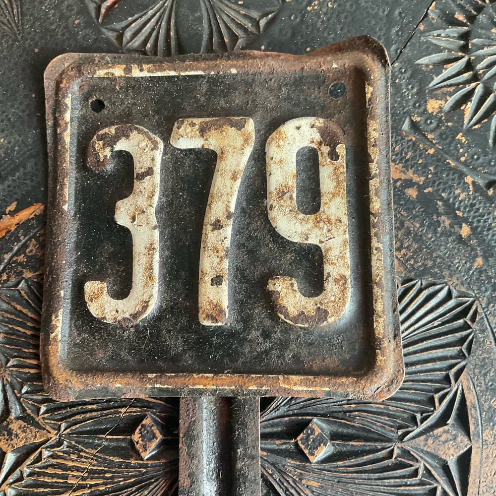 Image of Metal Number Plate 379