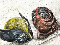 Image 4 of Deadpool and Wolverine 9x12 Original Ink and Watercolor