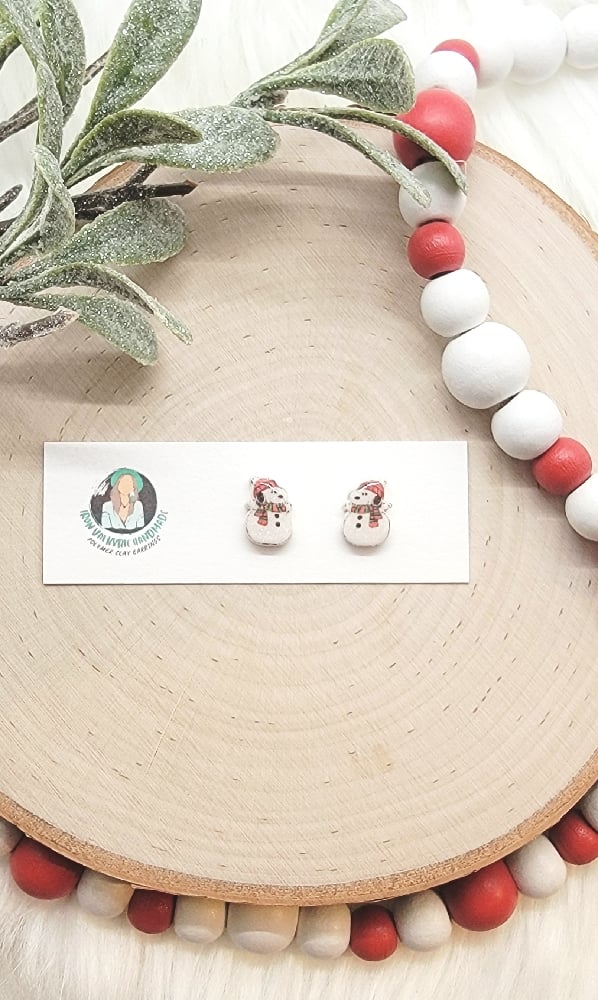 Image of Snoopy Snowman Studs