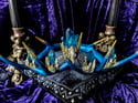 Blue Quartz & Gold Ombré Antler Crown