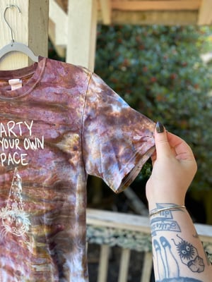 Image of SMALL Party At Your Own Pace Tie Die Shirt 4