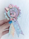 Glitter Rainbow Birthday Badge