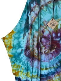 Image 3 of L Long Woven Kimono in Earthy Spiral Ice Dye