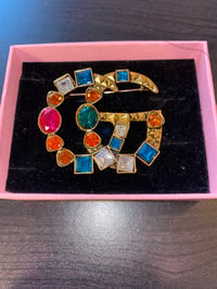 Colorful GG inspired brooch 