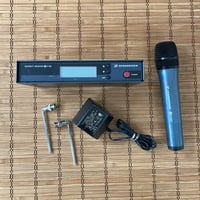 Image 1 of Sennheiser Wireless Microphone System • EM100 Receiver with EW100 Mic and power adapter