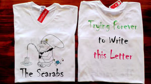 Image of The Scarabs, "Trying Forever to Write this Letter" V-neck shirt