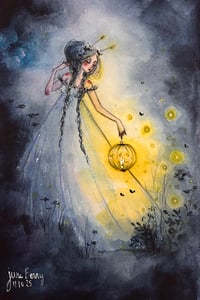 Image 3 of Solasóg - the firefly witch- inktober 11