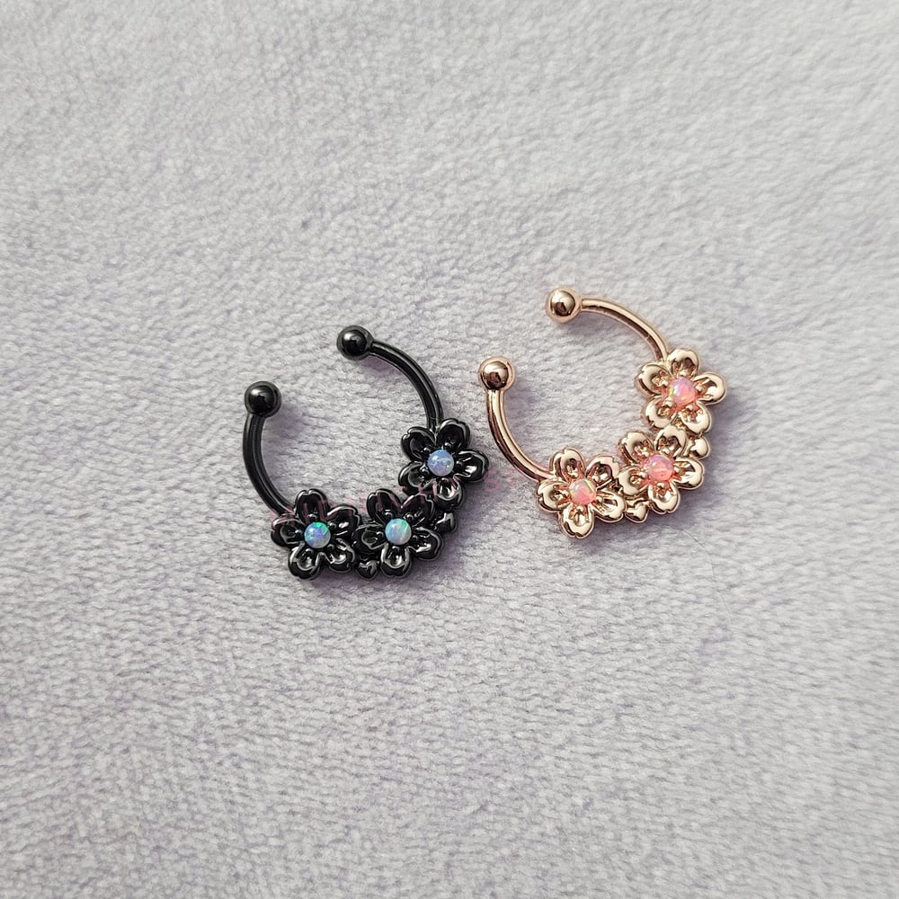 Image of PREORDER Sakura Septum Nose Rings - 16G AND Faux