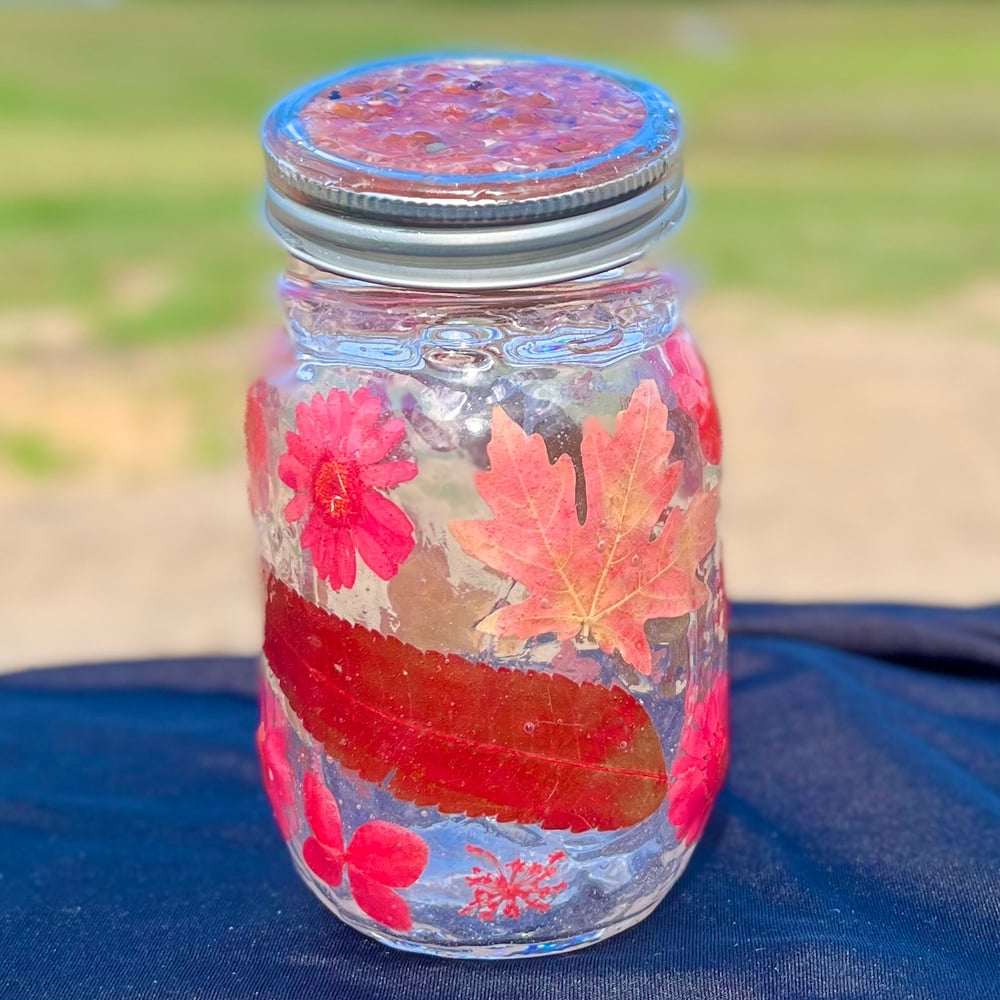 Image of red agate moon water jar