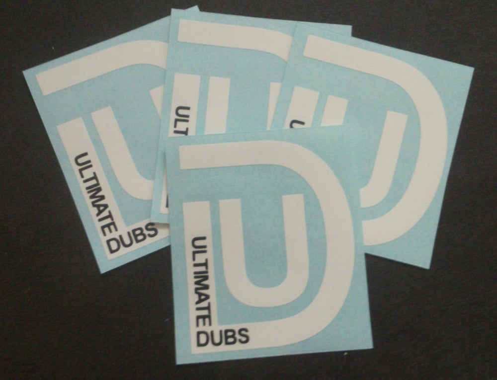 Image of Ultimate Dubs - UD Logo - White - Sticker