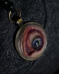 Image 15 of Glowing Oculus, Eyeball flat back pendant OOAK