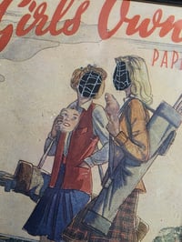 Image 4 of 1945 War time The Girls Own - faceless with real preserved spider web - MAY