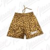 Letter’d Print Mesh Shorts - Caramel & Brown