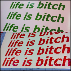 Image of "life is bitch" Stickers