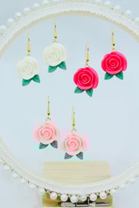 Image 6 of Rosy Rose Earrings 
