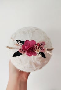Image 1 of Headband fleur séchée fushia