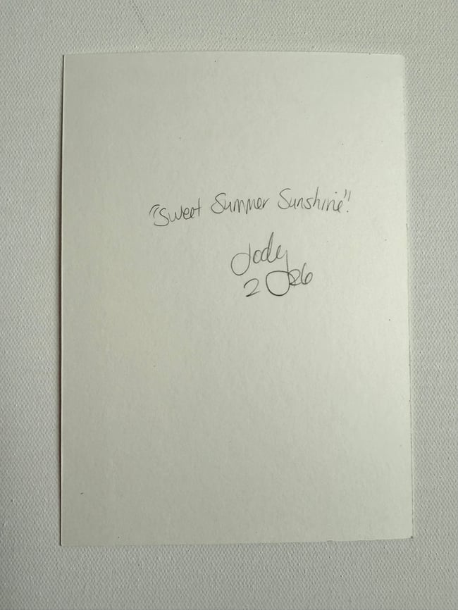 Sweet summer sunshine. Original 5x7 paper painting.