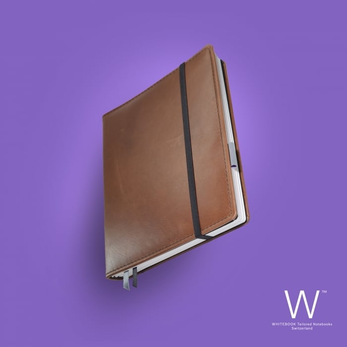 Image of Whitebook Premium P037w, nappa leather light brown, welt-sewn, 240p. (fits iPad/Air/Mini / Samsung)