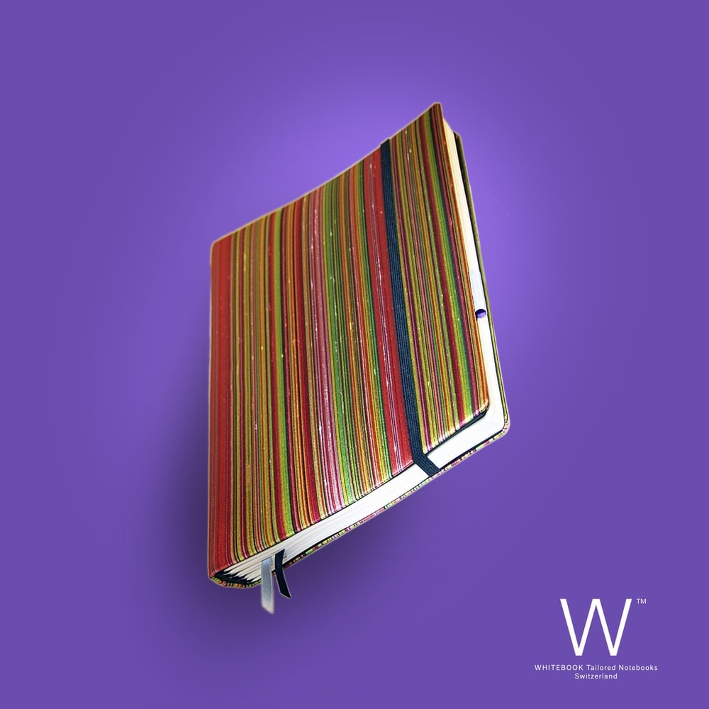 Image of Whitebook Haute Couture H001, colored stripes, pure silk, 240p. (fits iPad / Air / Mini / Samsung)