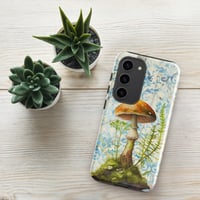 Image 2 of Gorgeous Blue Filigree and Orange Mushroom Fungus Tough case for Samsung®