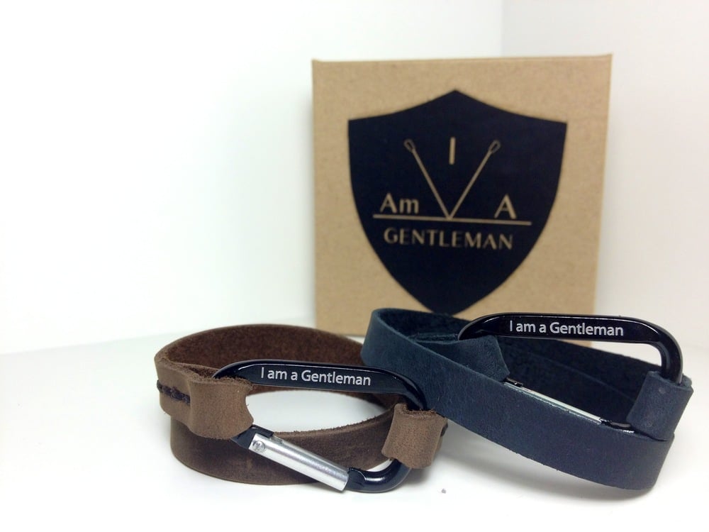 Image of I Am A Gentleman Bracelet - Black or Brown