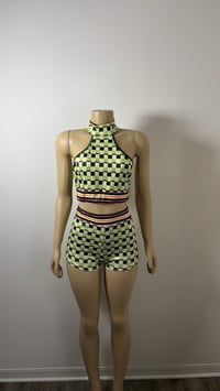 Color Block Short Set