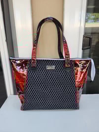 Image 2 of MDC cobra red oversized punk rock tote bag