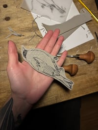 Image 4 of **Limited Edition**  'SLEEPING BIRD' Lino Print