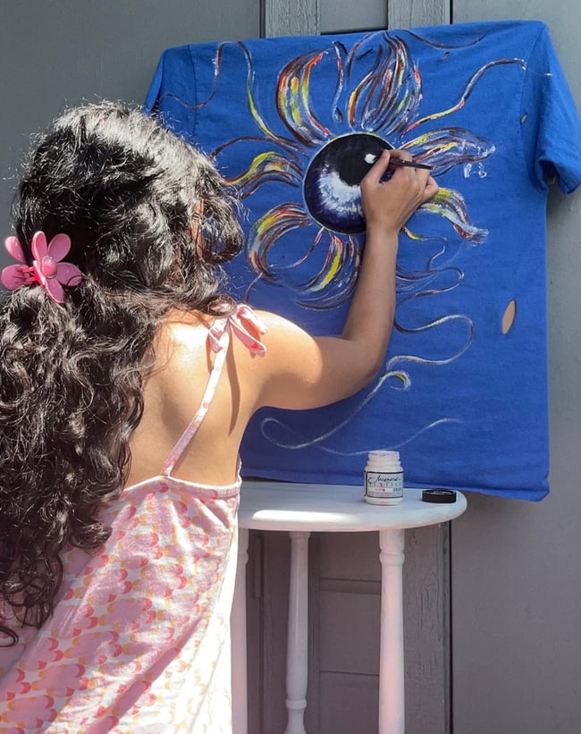 Custom Hand Painted T-Shirt  Made to Order