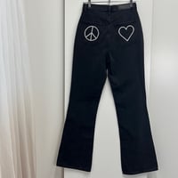 Image 2 of PacSun Eco Peace & Love High Waisted Bootcut Jeans