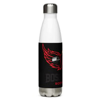 Image 3 of BOSSFITTED Black and Red Stainless Steel Water Bottle