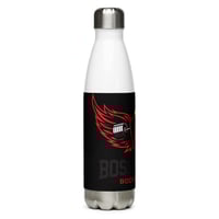 Image 3 of BOSSFITTED Black and Red Stainless Steel Water Bottle