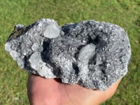 Image 8 of UV Calcite On Quartz Crystal With Chalcopyrite Specimen #1559