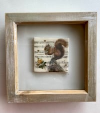 Image 2 of Red squirrel ceramic tile picture 