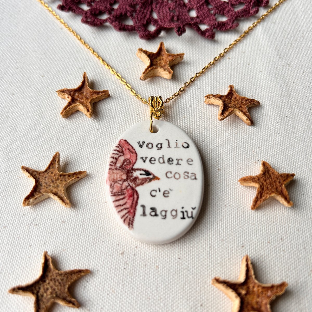 COLLANA CERAMICA - VOGLIO VEDERE COSA C'È LAGGIÚ