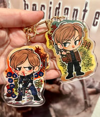 Image 1 of Leon Kennedy RE2 & RE4 Double Sided 3 IN CHARM