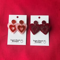 Glittery Heart Studs