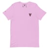 Pink Embroidered Heartwire Shield  
