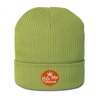 Image 1 of Bite Me logo Organic ribbed beanie