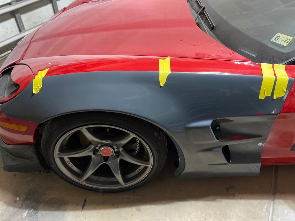 Image of Corvette c6 25mm front fenders