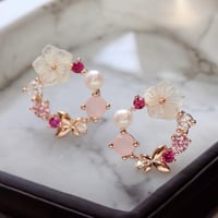 Pink summer earrings 