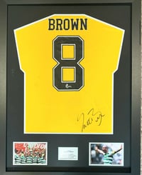 Signed Framed Scott Brown Celtic FC Shirt (Away)