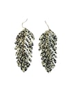 DALMATIAN ACRYLIC FEATHER EARRINGS 